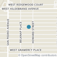 Map location of 210 W Hollywood Ave, San Antonio TX 78212