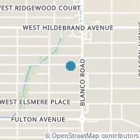 Map location of 916 W Rosewood Ave, San Antonio TX 78201