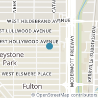 Map location of 1323 W Rosewood Ave, San Antonio TX 78201