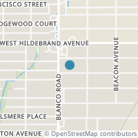 Map location of 827 W Rosewood Ave, San Antonio, TX 78212