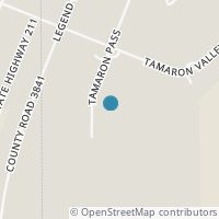 Map location of 15740 TAMARON PASS, San Antonio, TX 78253
