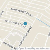 Map location of 115 BELLA VISTA DR, San Antonio, TX 78228