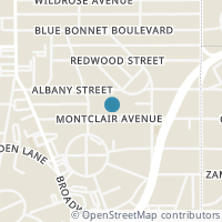 Map location of 215 Montclair St, Alamo Heights TX 78209