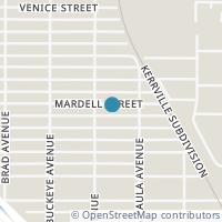 Map location of 1526 Mardell St, San Antonio TX 78201