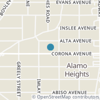 Map location of 317 Corona Ave, Alamo Heights TX 78209