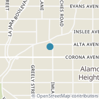 Map location of 615 Imlay St, Alamo Heights TX 78209