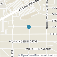 Map location of 134 Blakeley Dr, San Antonio TX 78209