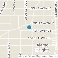Map location of 309 Alta Ave, Alamo Heights TX 78209