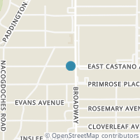 Map location of 100 Castano Ave #3, San Antonio TX 78209
