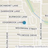 Map location of 110 Edgebrook Ln, San Antonio TX 78213