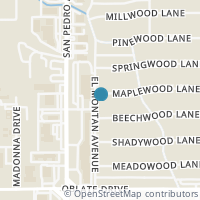 Map location of 102 MAPLEWOOD LN, San Antonio, TX 78216
