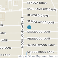 Map location of 315 Millwood Ln, San Antonio TX 78216