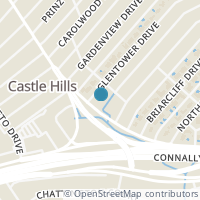 Map location of 100 Glentower Dr, Castle Hills TX 78213