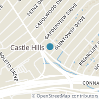 Map location of 101 Glentower Dr, Castle Hills TX 78213