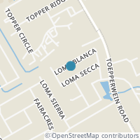 Map location of 6722 Loma Blanca, San Antonio TX 78233