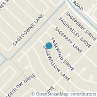 Map location of 11423 Sagewillow Lane, Houston, TX 77089