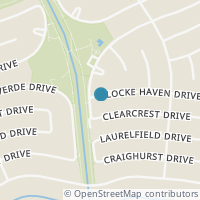 Map location of 16306 Locke Haven Drive, Houston, TX 77059