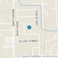 Map location of 214 Elana Ln, Stafford TX 77477