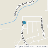 Map location of 12911 Regal Oaks Bend Ln, Houston TX 77047