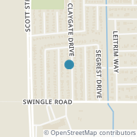 Map location of 12830 Claygate Drive, Houston, TX 77047