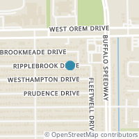 Map location of 3727 Ripplebrook Drive, Houston, TX 77045