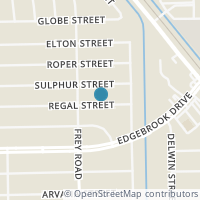 Map location of 527 Regal Street, Houston, TX 77034