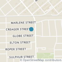 Map location of 810 Creager Street, Houston, TX 77034