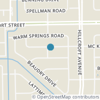Map location of 5927 Mcknight St, Houston TX 77035