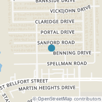 Map location of 9318 Benning Drive, Houston, TX 77031