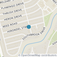 Map location of 6514 Hirondel St, Houston TX 77087