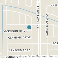 Map location of 5922 Vicki John Dr #2B, Houston TX 77096