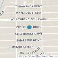 Map location of 4601 Creekbend Dr, Houston TX 77035