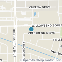 Map location of 5802 Creekbend Drive, Houston, TX 77096