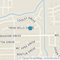 Map location of 9127 Twin Hills Dr, Houston TX 77031