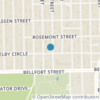 Map location of 8326 Livingston St, Houston TX 77051