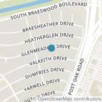 Map location of 4935 Glenmeadow Dr, Houston TX 77096