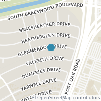 Map location of 4931 Glenmeadow Dr, Houston TX 77096