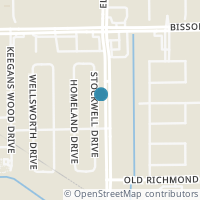 Map location of 9315 Stockwell Dr, Houston TX 77083