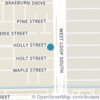 Map location of 4703 Holly Street, Bellaire, TX 77401