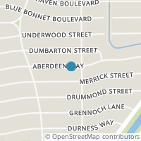 Map location of 3611 Aberdeen Way, Houston, TX 77025