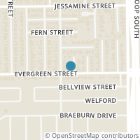 Map location of 550 Lupin St, Bellaire TX 77401