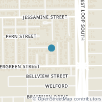 Map location of 4801 Palm St, Bellaire TX 77401