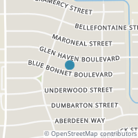 Map location of 3642 Blue Bonnet Boulevard, Houston, TX 77025