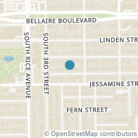 Map location of 4938 Willow St, Bellaire TX 77401