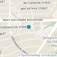 Map location of 2203 Dorrington Street #400, Houston, TX 77030