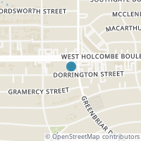 Map location of 2310 Dorrington St #A, Houston TX 77030