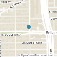 Map location of 4800 Bellaire Blvd, Bellaire TX 77401