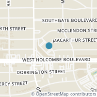 Map location of 6826 Bellgreen Drive, Houston, TX 77030