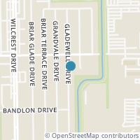Map location of 6323 Gladewell Drive, Houston, TX 77072