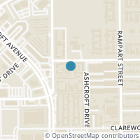 Map location of 6305 Westward St #142, Houston TX 77081